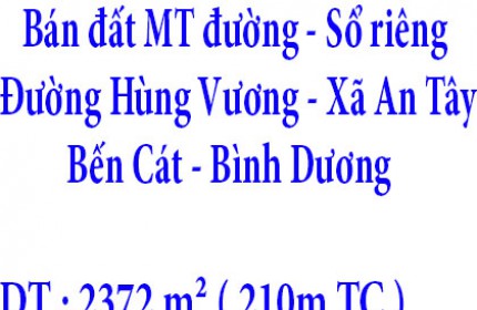 Bán đất mặt tiền đường ,sổ riêng, Đường Hùng Vương, Xã An Tây, Thị xã Bến Cát, Bình Dương